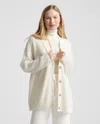 Shop Quince Women's Mongolian Cashmere Oversized Boyfriend Cardigan Sweater In Ivory