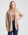 Quince Women's Mongolian Cashmere Oversized Boyfriend Cardigan Sweater In Oatmeal