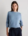 Quince Women's Mongolian Cashmere Oversized Crewneck Sweater In Blue