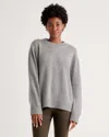 Quince Women's Mongolian Cashmere Oversized Crewneck Sweater In Heather Grey