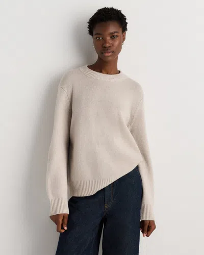 Quince Women's Mongolian Cashmere Oversized Crewneck Sweater In Neutral