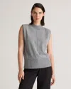 QUINCE WOMEN'S MONGOLIAN CASHMERE PADDED-SHOULDER SWEATER TANK TOP
