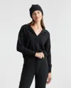 Quince Women's Mongolian Cashmere Polo Sweater In Black