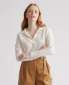 Quince Women's Mongolian Cashmere Polo Sweater In Ivory