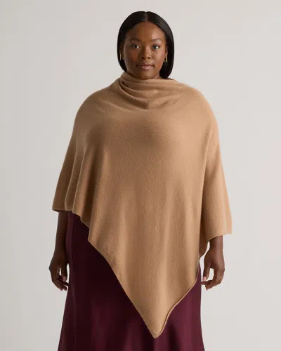 Quince Women's Mongolian Cashmere Poncho In Camel