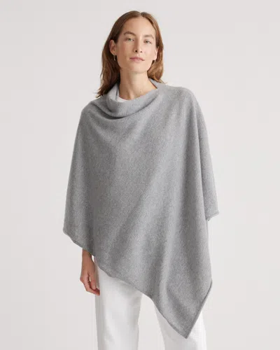 Quince Women's Mongolian Cashmere Poncho In Heather Grey