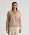 Shop Quince Women's Mongolian Cashmere Relaxed V-neck Sweater In Oatmeal