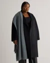 Quince Women's Mongolian Cashmere Ribbed Wrap In Dusty Blue