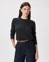 Quince Women's Mongolian Cashmere Shrunken Cable Crewneck Sweater In Gray