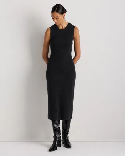 Quince Women's Mongolian Cashmere Sleeveless Midi Sweater Dress In Gray