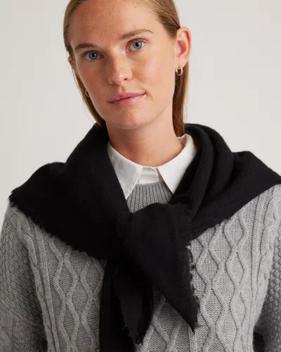 Quince Women's Mongolian Cashmere Square Scarf In Black