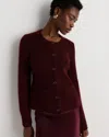 Quince Women's Mongolian Cashmere Structured Cardigan Sweater In Burgundy
