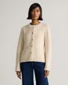Shop Quince Women's Mongolian Cashmere Structured Cardigan Sweater In Ivory
