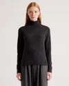 Quince Women's Mongolian Cashmere Turtleneck Sweater In Charcoal
