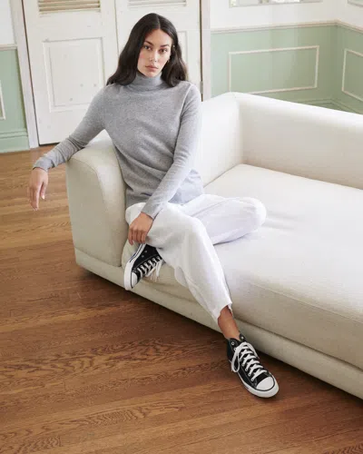 Quince Women's Mongolian Cashmere Sweater In Heather Grey