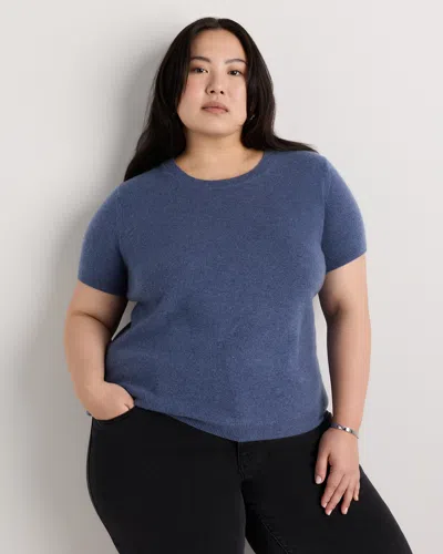 Quince Women's Mongolian Cashmere T-shirt In Blue