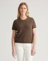 Quince Women's Mongolian Cashmere T-shirt In Brown