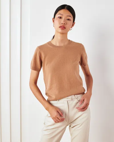Quince Women's Mongolian Cashmere T-shirt In Camel