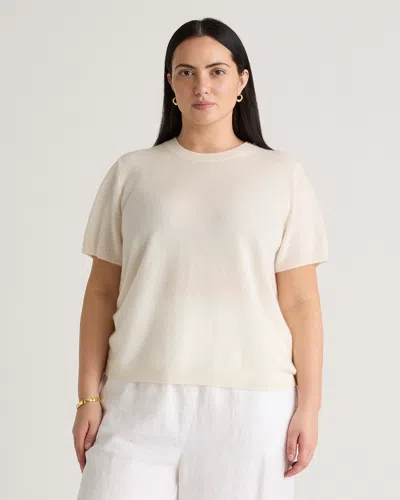 Quince Women's Mongolian Cashmere T-shirt In Ivory