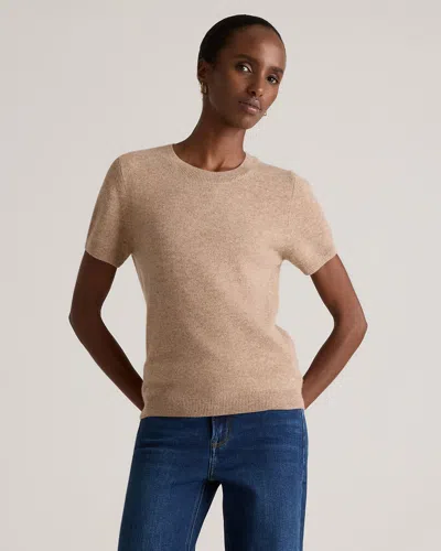 Quince Women's Mongolian Cashmere T-shirt In Oatmeal