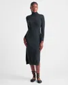 Quince Women's Mongolian Cashmere Turtleneck Midi Sweater Dress In Charcoal