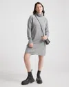 Quince Women's Mongolian Cashmere Turtleneck Sweater Dress In Heather Grey