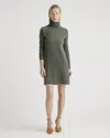 Quince Women's Mongolian Cashmere Turtleneck Sweater Dress In Moss