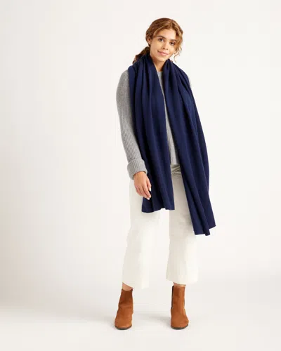 Quince Women's Mongolian Cashmere Wrap In Navy