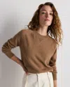 Quince Women's Mongolian Shrunken Cashmere Sweatshirt In Brown