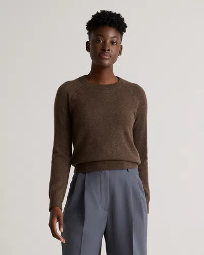 Quince Women's Mongolian Shrunken Cashmere Sweatshirt In Brown