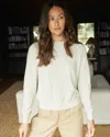 Quince Women's Mongolian Shrunken Cashmere Sweatshirt In Ivory