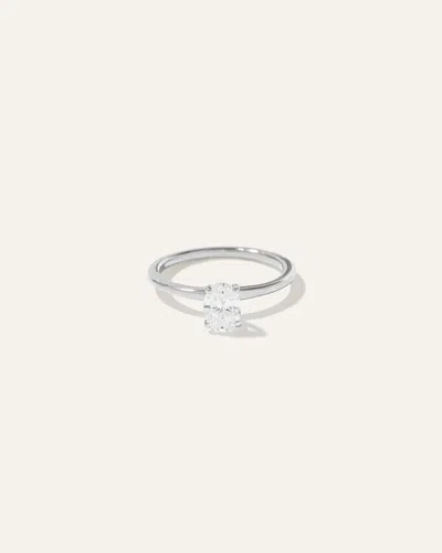 Quince Women's Natural Diamond Oval Petite Classic Engagement Ring In Neutral