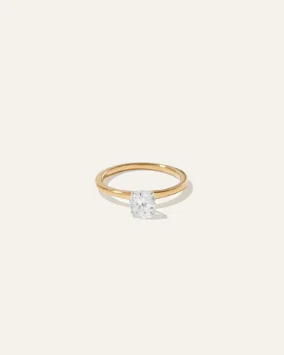 Quince Women's Natural Diamond Round Petite Classic Engagement Ring In Yellow Gold