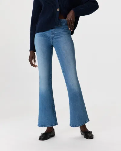 Quince Women's Nina Stretch Pull-on Flare Jeans In Blue