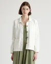 Quince Women's Organic Comfort Stretch Chore Jacket In Ivory