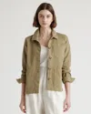 Shop Quince Women's Organic Comfort Stretch Chore Jacket In Olive