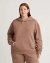 Quince Women's Organic Heavyweight Fleece Boyfriend Hoodie In Taupe