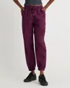 Quince Women's Organic Heavyweight Fleece Boyfriend Sweatpants In Plum