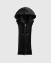 Quince Women's Organic Heavyweight Fleece Hoodie Blazer Insert In Black
