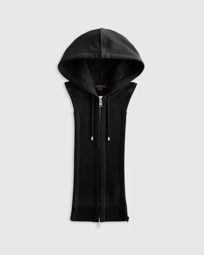 Quince Women's Organic Heavyweight Fleece Hoodie Blazer Insert In Black