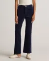 Quince Women's Organic Stretch Corduroy Flare Pants In Navy