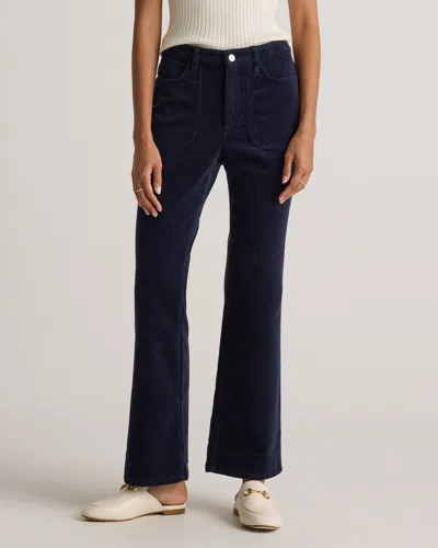 Quince Women's Organic Stretch Corduroy Flare Pants In Navy