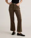 Quince Women's Organic Stretch Corduroy Flare Pants In Seaweed