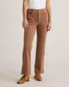 Quince Women's Organic Stretch Corduroy Flare Pants In Warm Brown