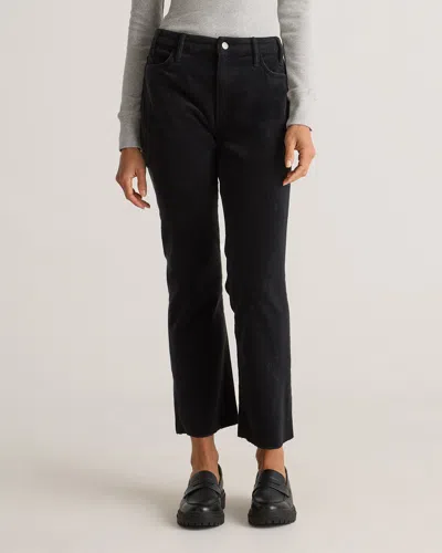 Quince Women's Organic Stretch Corduroy Kick Flare Pants In Black