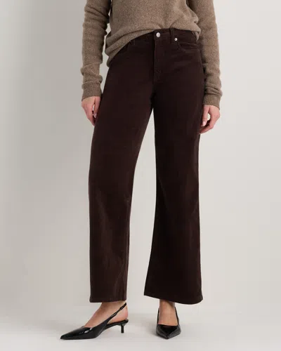 Quince Women's Organic Stretch Corduroy Wide Leg Pants In Brown
