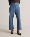 Quince Women's Organic Stretch Cotton Chino Cropped Wide Leg Pants