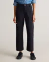 Quince Women's Organic Stretch Cotton Chino Cropped Wide Leg Pants