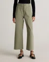 Quince Women's Organic Stretch Cotton Chino Cropped Wide Leg Pants