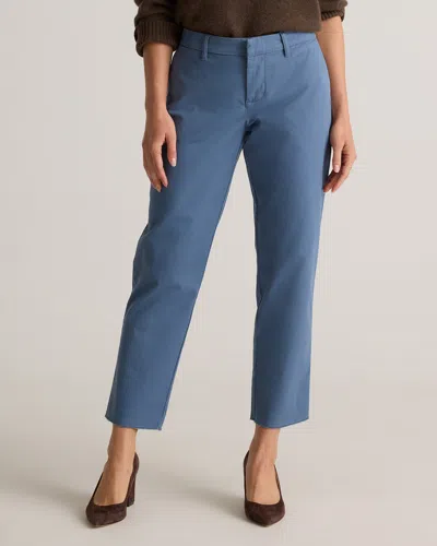 Quince Women's Organic Stretch Cotton Chino Pants In Aegean Blue